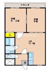 ホワイトストーン白石 2LDKの間取り