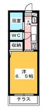 アブニールつしまＡ棟 1Kの間取り