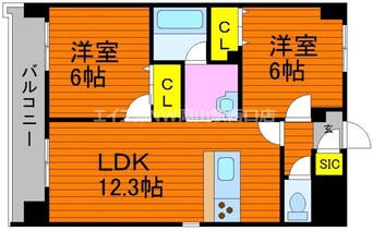 間取図 モダン　ラ・トゥール柳町