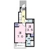 プレジール冨士 1SKの間取り