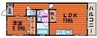 第一コーポ 1LDKの間取り