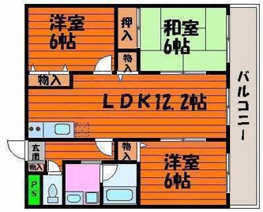 間取図 ベンハウス平田東公園（ベンビレッジ平田東公園）