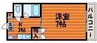 ヴェルメス津島 1Kの間取り