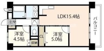 間取図 厚生町クラウンズマンション