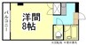 ファイブ南方 1Kの間取り