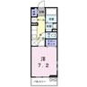 ウィステリアガーデン 1Kの間取り