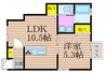 arancia青江B棟 1LDKの間取り
