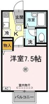 ドミールＴＯＭＯ 1Kの間取り