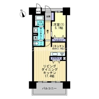 間取図 アルファライフ岡大医学部前