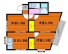 京町ハイツ 3DKの間取り