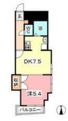 KM大元駅前 1DKの間取り