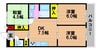 オルセーメゾン山川　C棟 3DKの間取り