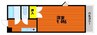 ピエタテール南方Ｎ 1Kの間取り