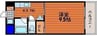 TOUEN BLDG　トウエンビル 1Kの間取り