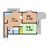 三貴ビル 2LDKの間取り