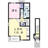 ハーモニー平田 1LDKの間取り