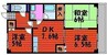 ビラぺディメント 3DKの間取り