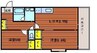オパール大元 2DKの間取り