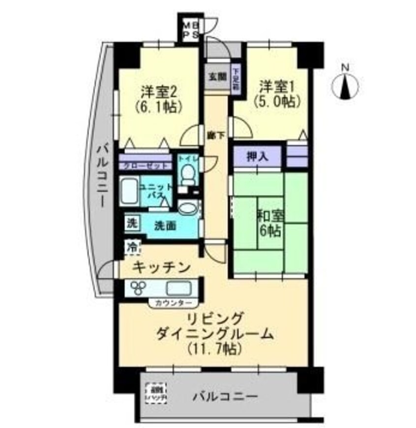 間取図 アルファステイツ東古松