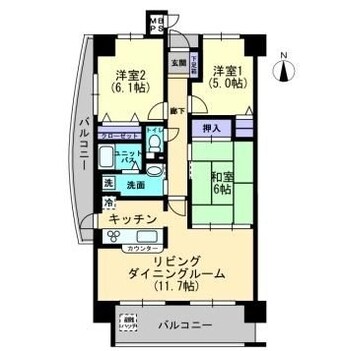 間取図 アルファステイツ東古松