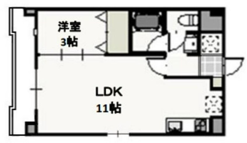 間取図 フォンティーヌ弓之町