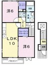 オリーブ 2LDKの間取り