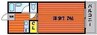 リーガⅡ 1Kの間取り