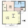 フレグランス京町 1LDKの間取り