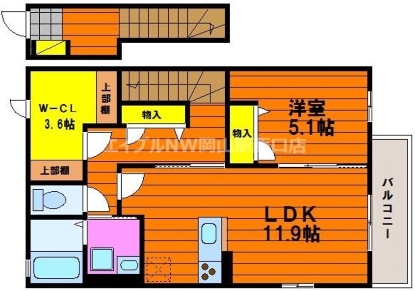 間取図 パルミーユ津倉