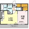 プルミエ　Ａ棟 1LDKの間取り