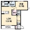ヴィラージュ　壱番館 1LDKの間取り