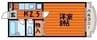 リーセント大和町 1Kの間取り