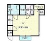 ラ・イベール 1Kの間取り