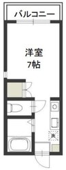 プリ・メゾン岡山津倉 1Kの間取り