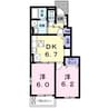 カーサ　フェニーチェ 2DKの間取り