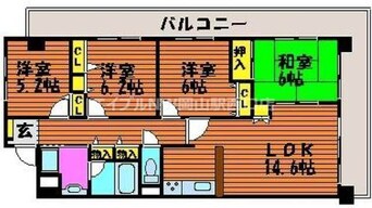 間取図 ファミール百間川