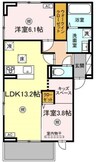 ルワンジュ 2LDKの間取り