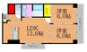 ホワイトストーン白石 2LDKの間取り