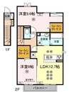 ステラ 2LDKの間取り