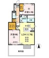 ステラ 2LDKの間取り