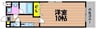 URBANO奥田 1Kの間取り