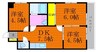 リレイズ広瀬 3DKの間取り