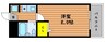 セゾンHoukan 1Kの間取り