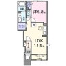 ビオルネ 1LDKの間取り