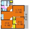 ベリー・オーライＣ 2LDKの間取り
