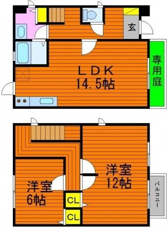 間取図 アネーロ花尻 Ｂ