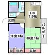 マスカット 2DKの間取り