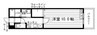 アーバンテラス学南町 1Kの間取り