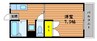 MAISON de YASUDA 1Kの間取り