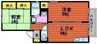 レーベン板野　A棟 2DKの間取り